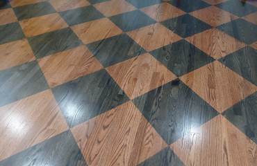 Brown checkered floor