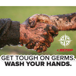 Get through on germs poster