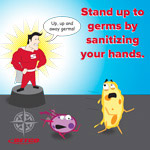 Stand up to germs K12 poster