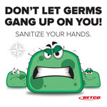 Dont let germs gang up on you poster
