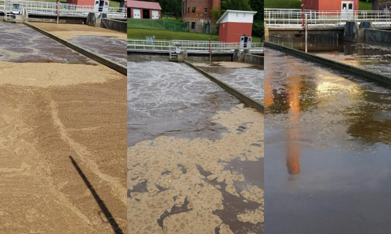 Before and After pics of municipal wastewater treatment plant